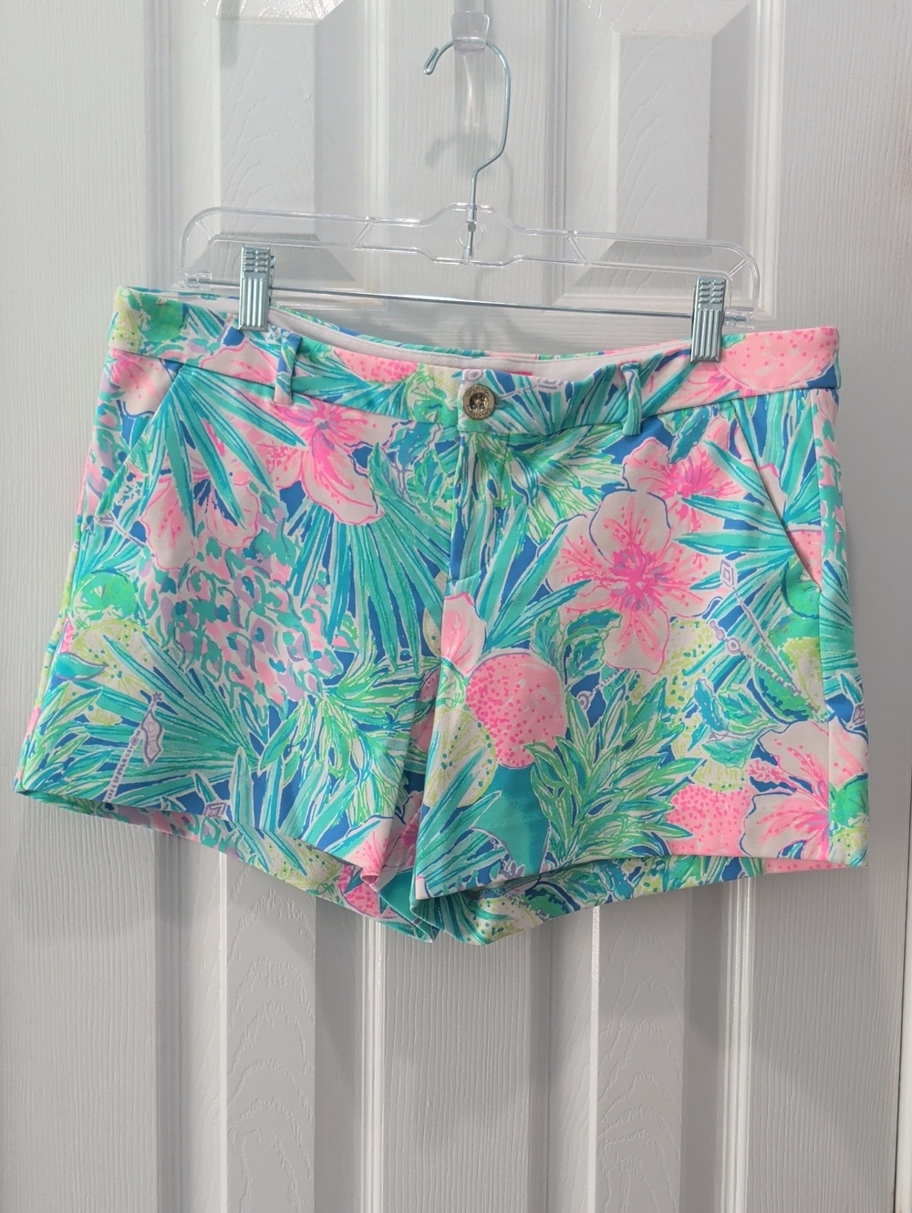 🌺 Lilly Pulitzer 🍍 Callahan Tropical Floral Shorts sz 12 GUC
